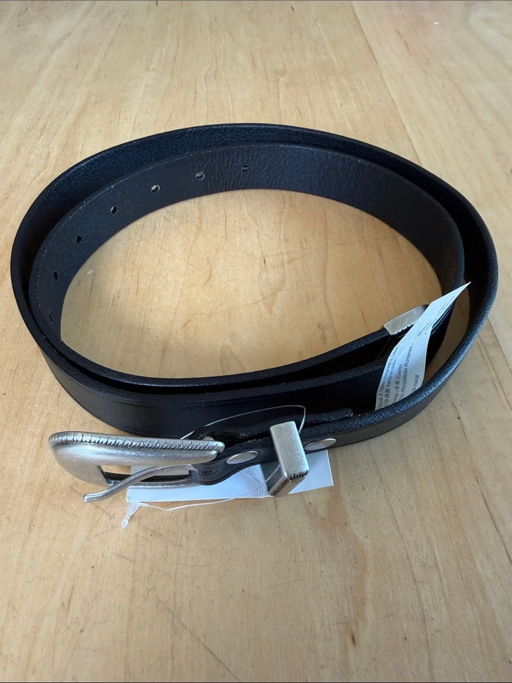 Mens NWT Madewell western black leather belt